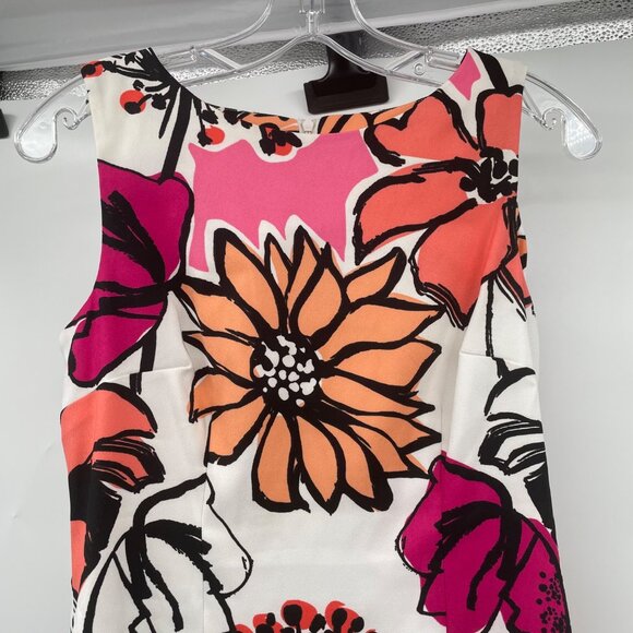 ALYX Petite Floral Sheath Dress Sleeveless Multicolor Size 6P Zip - Picture 2 of 9